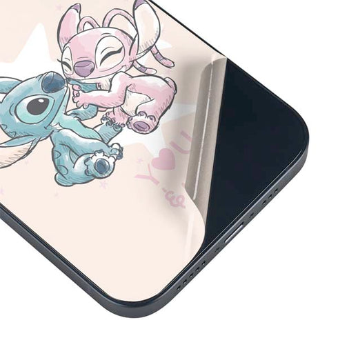 Disney Lilo and Stitch Stitch and Angel iPhone 14 Skin